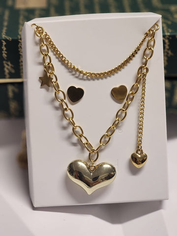 Stainless Steel Heart Set